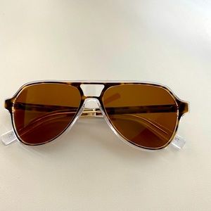 Dolce & Gabbana Tortoise Shell Aviator Sunglasses